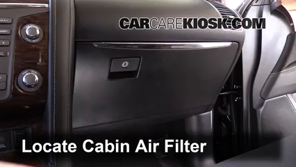 Cabin Air Filter Replacement 2017 Nissan Armada SV 5.6L V8